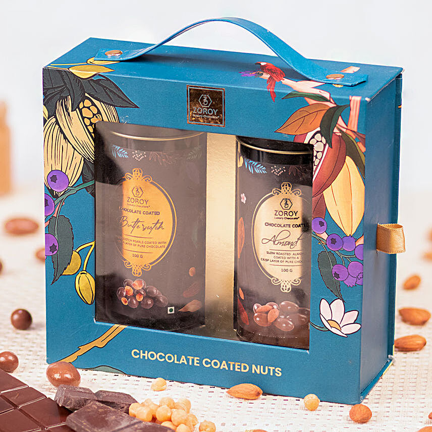 Chocolate-coated Almonds and Butterscotch Nuts Box